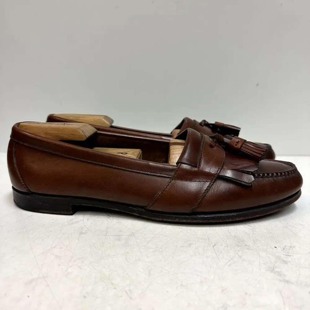 VERY GOOD Rancourt & Co. x Cole Haan Tassel Loafer Kiltie Brown Made in USA 11 D